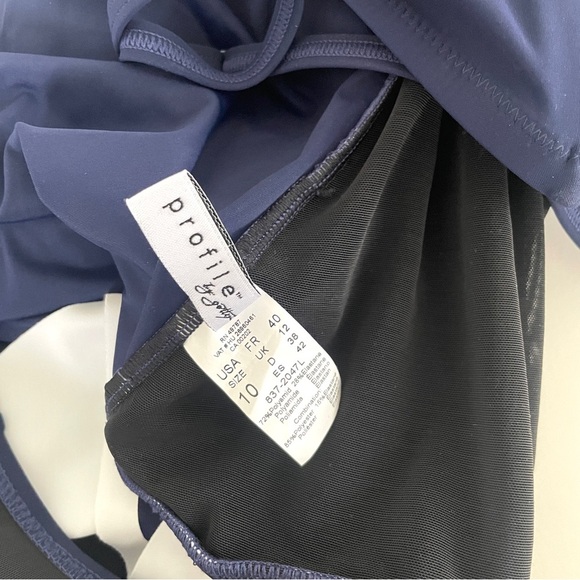 NWOT Profile by Gottex Enchantment Bandeau Swimdress in Navy Blue. - Picture 9 of 9